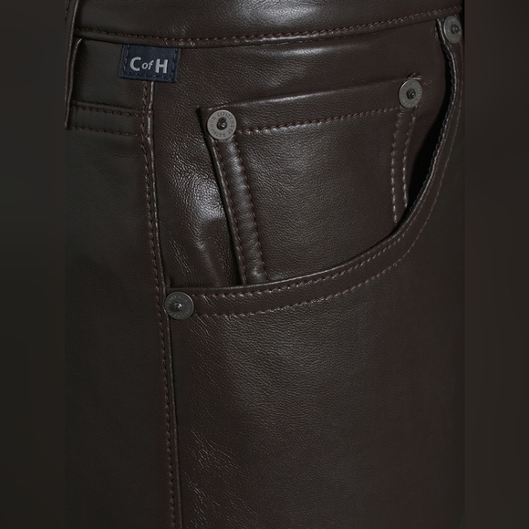 NWT Citizens of Humanity Jolene High-Rise Straight Cropped Leather Pants 27 - Picture 6 of 11